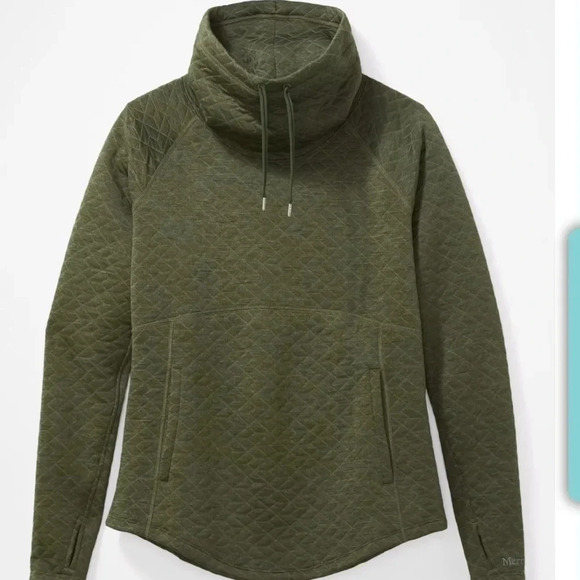 Marmot Annie crocodile color Quilted cowl neck pullover - Picture 2 of 10